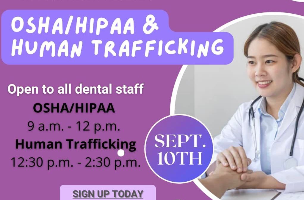 TDHA Virtual OSHA/HIPAA and Human Trafficking Courses