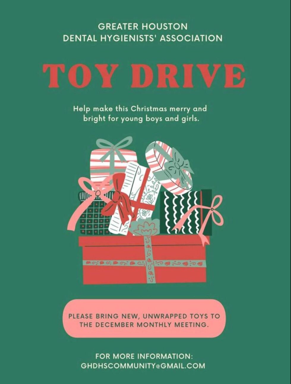 GHDHA Toy Drive Greater Houston Dental Hygienists' Association